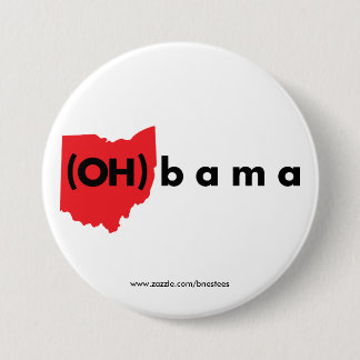 Badge Rond 7,6 Cm Bama (OH) - rouge et noir