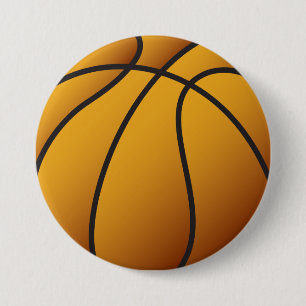 Badge Rond 7,6 Cm Basket-ball