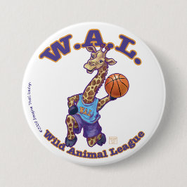 Badge Rond 7,6 Cm Basket-ball WAL