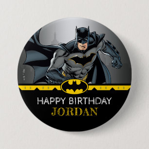 Badge Rond 7,6 Cm Batman Chalkboard Joyeux anniversaire