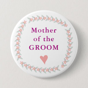 Badge Rond 7,6 Cm Beau bouton floral
