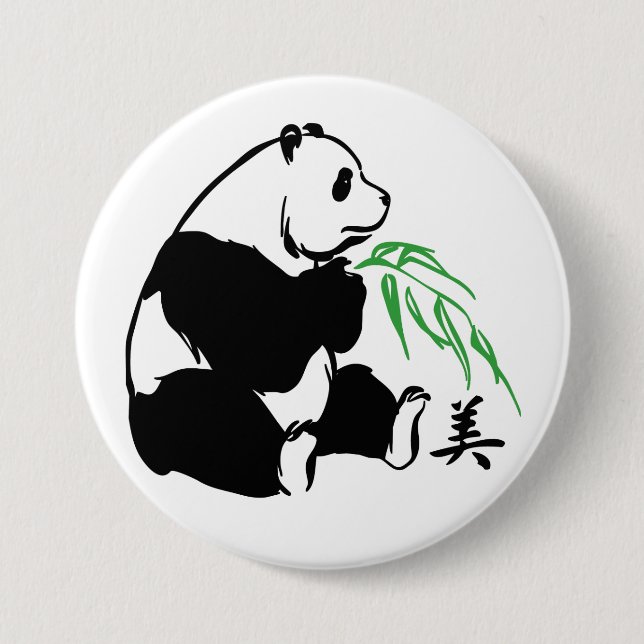 Badge Rond 7,6 Cm Beauté de panda (Devant)