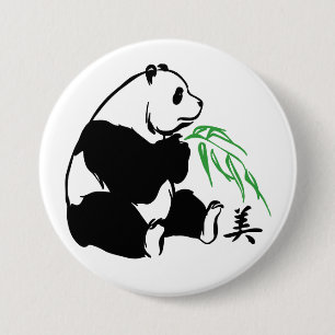 Badge Rond 7,6 Cm Beauté de panda