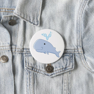 Badge Rond 7,6 Cm Bébé baleine