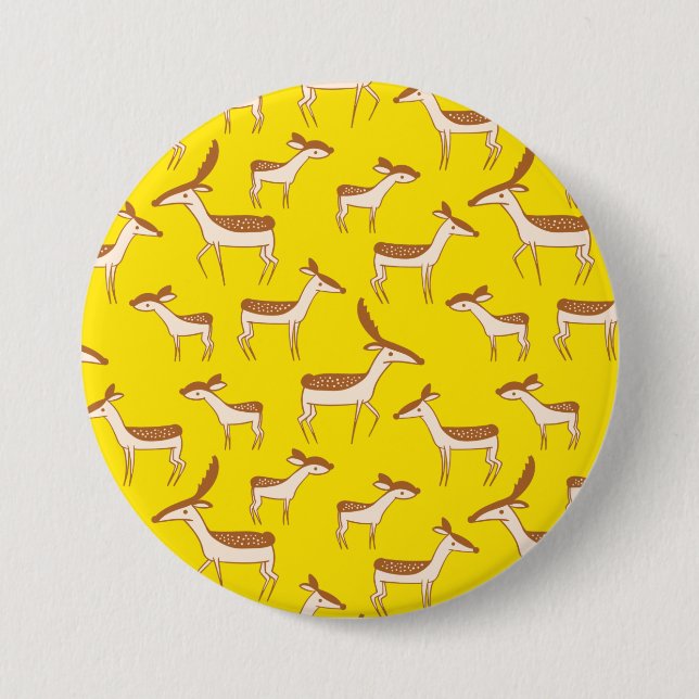 Badge Rond 7,6 Cm Bébé mignon cerf et famille (Devant)