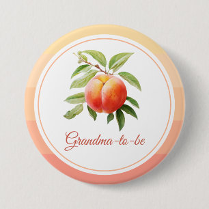Badge Rond 7,6 Cm Bébé Shower Fuzz pêche