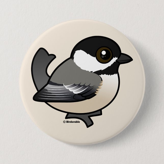 Badge Rond 7,6 Cm Bécasseau à cou noir (Devant)