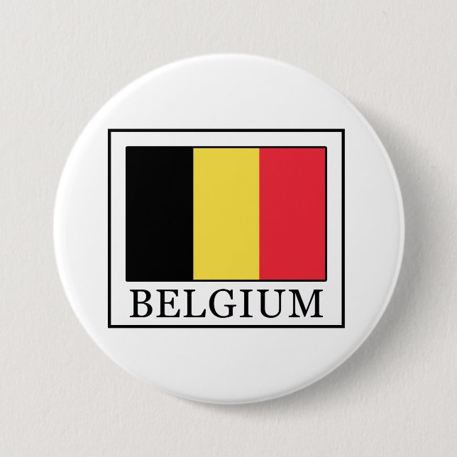 Badge Rond 7,6 Cm Belgique (Devant)