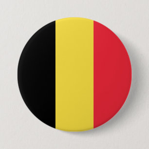 Badge Rond 7,6 Cm Belgium Flag