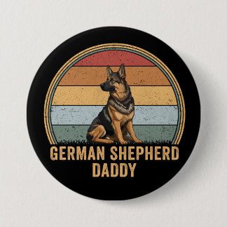 Badge Rond 7,6 Cm Berger allemand papa
