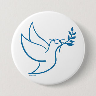 Badge Rond 7,6 Cm Bernie Peace Bird Pin