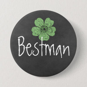 Badge Rond 7,6 Cm Bestman Wild Green Roses