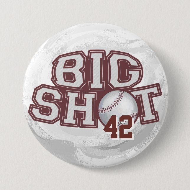 Badge Rond 7,6 Cm Big Shot Basball (Devant)