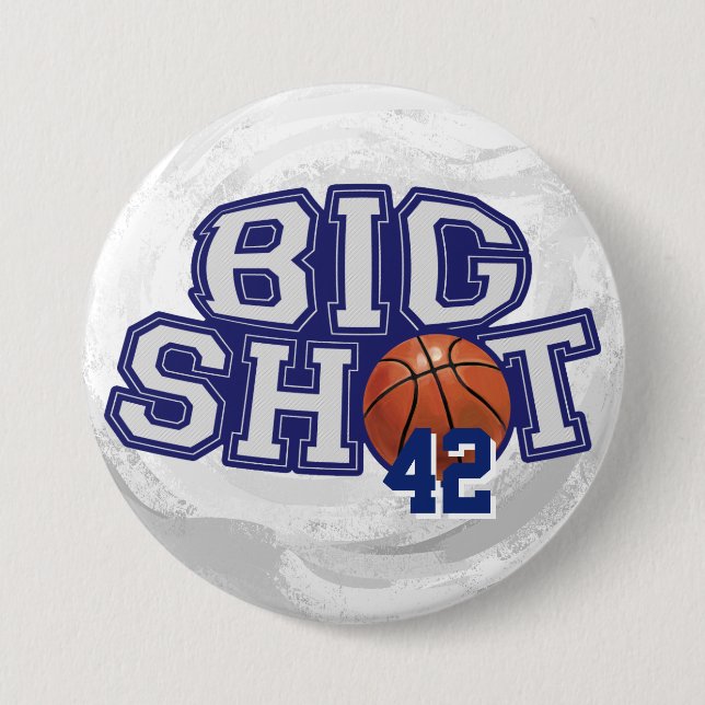 Badge Rond 7,6 Cm Big Shot Basket (Devant)