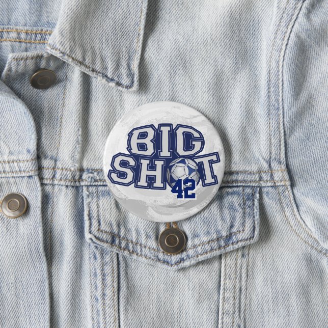 Badge Rond 7,6 Cm Big Shot Soccerball (En situation)