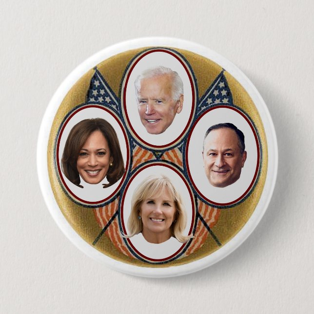 Badge Rond 7,6 Cm Billets présidentiels démocratiques 2020 (Devant)