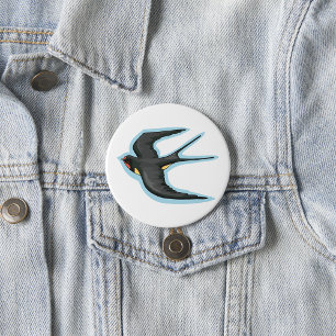 Badge Rond 7,6 Cm Bird in Flight