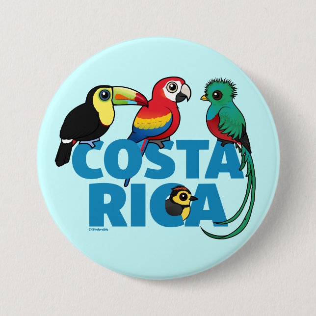 Badge Rond 7,6 Cm Birdorable Costa Rica (Devant)