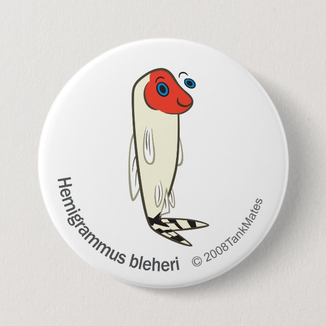 Badge Rond 7,6 Cm Bleheri de TM-06-Hemigrammus (Devant)