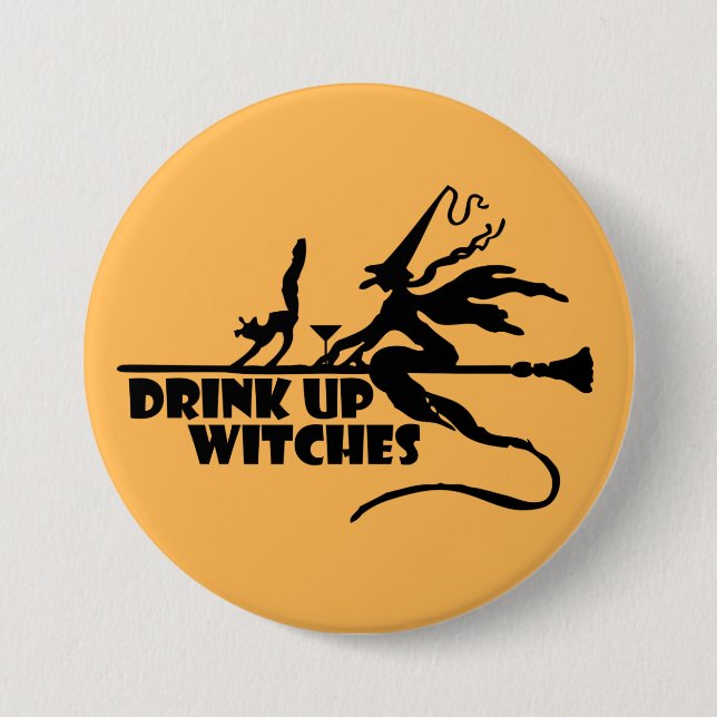 Badge Rond 7,6 Cm Boire des sorcières (Devant)