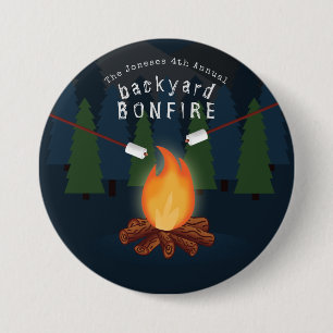 Badge Rond 7,6 Cm Bonfire Party