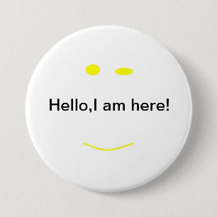Badge Rond 7,6 Cm bonjour