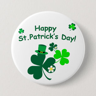 Badge Rond 7,6 Cm Bonne Saint Patrick's Day