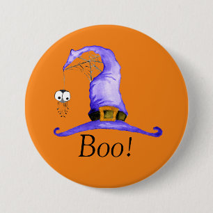 Badge Rond 7,6 Cm Boo ! Casquette de sorcières