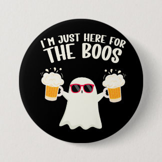 Badge Rond 7,6 Cm Boos Beer Tipsy Ghost Adultes