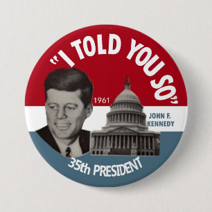 Badge Rond 7,6 Cm Borne commémorative 1961 de JFK