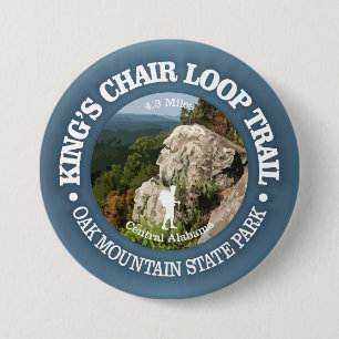 Badge Rond 7,6 Cm Boucle de chaise du roi (rd)