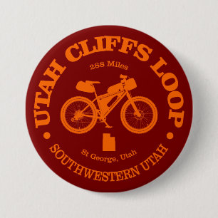 Badge Rond 7,6 Cm Boucle des falaises d'Utah (cyclisme)