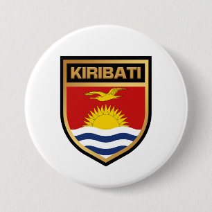 Badge Rond 7,6 Cm Bouclier indicateur Kiribati