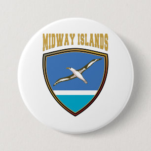 Badge Rond 7,6 Cm Bouclier indicateur Midway Islands
