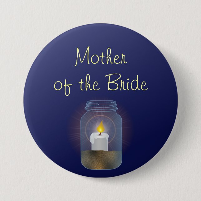 Badge Rond 7,6 Cm Bougie Mason Bouton Jar (Devant)
