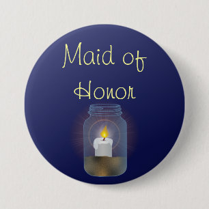 Badge Rond 7,6 Cm Bougie Mason Bouton Jar