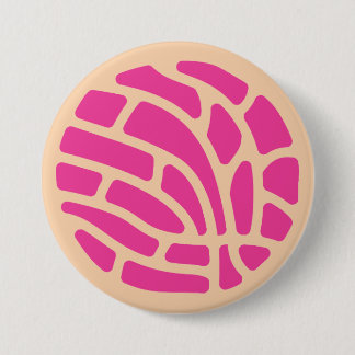 Badge Rond 7,6 Cm Boulangerie Pink Concha Pan de Huevo