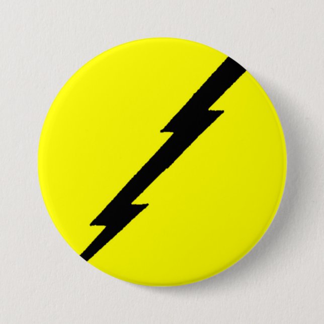Badge Rond 7,6 Cm Boulon de foudre (Devant)