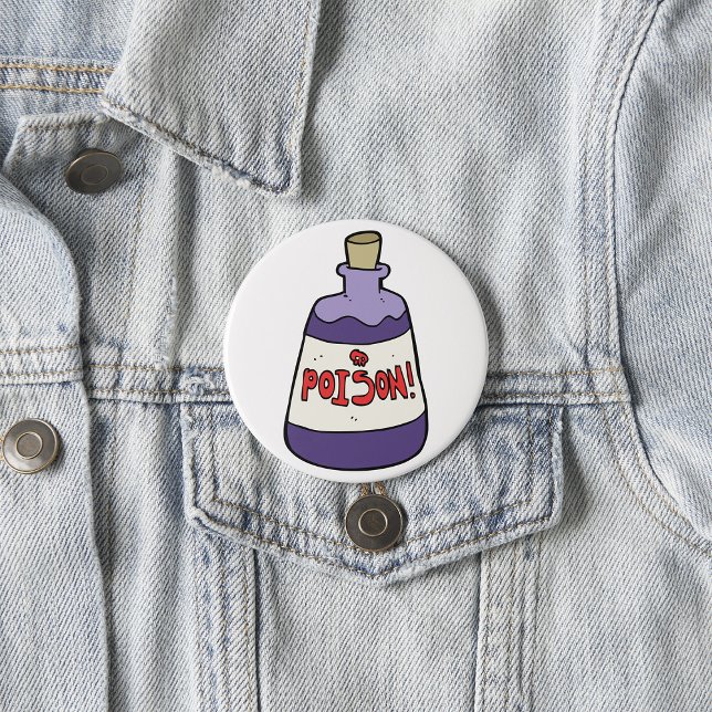Badge Rond 7,6 Cm Bouteille Violette De Poison (Créateur téléchargé)