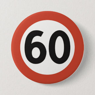 Badge Rond 7,6 Cm bouton 60 ans