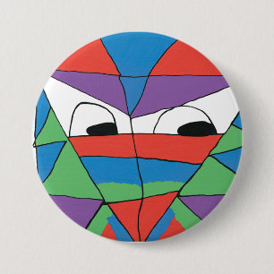 Badge Rond 7,6 Cm Bouton Abstrait Homme coloré