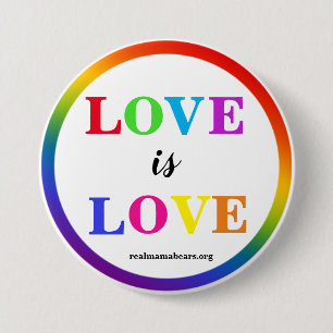Badge Rond 7,6 Cm Bouton Amour