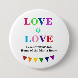 Badge Rond 7,6 Cm Bouton Amour