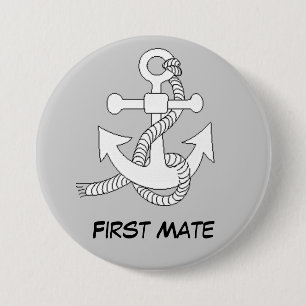 Badge Rond 7,6 Cm Bouton - Ancre des navires