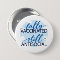 Bouton antisocial drôle vaccin
