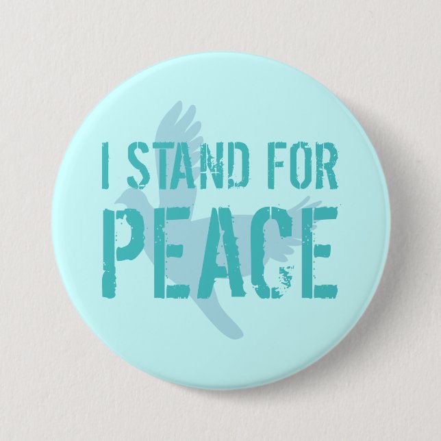 Badge Rond 7,6 Cm Bouton avec message de paix (Devant)