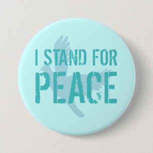 Badge Rond 7,6 Cm Bouton avec message de paix