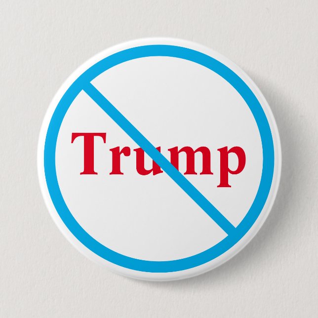 Badge Rond 7,6 Cm Bouton Ban Trump (Devant)