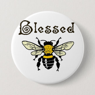 Badge Rond 7,6 Cm Bouton béni de "abeille"