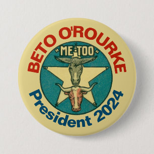 Badge Rond 7,6 Cm Bouton Beto O'Rourke Président 2024